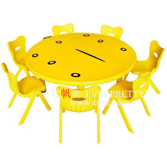 Modern Nursery School Furniture Round Table and Chair for Kids