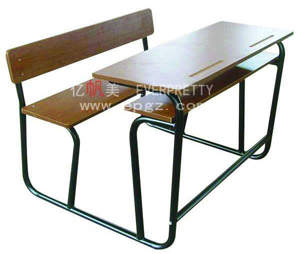 High-quality double seater desk & bench, Africa tender school bench desk, school furniture with metal frame