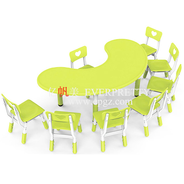 Modern Nursery School Furniture Round Table and Chair for Kids