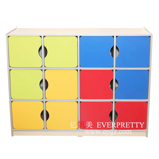 Kindergarten Daycare Furniture Colorful Design Wood Kids Toy Storage Cabinet Daycare Furniture