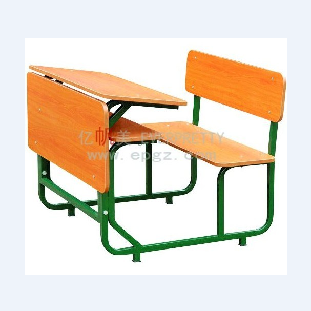 High-quality double seater desk & bench, Africa tender school bench desk, school furniture with metal frame