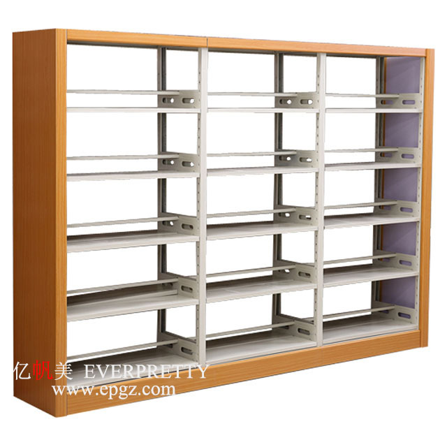 Cheap Library Furniture Double Side Steel Book Shelf for Library