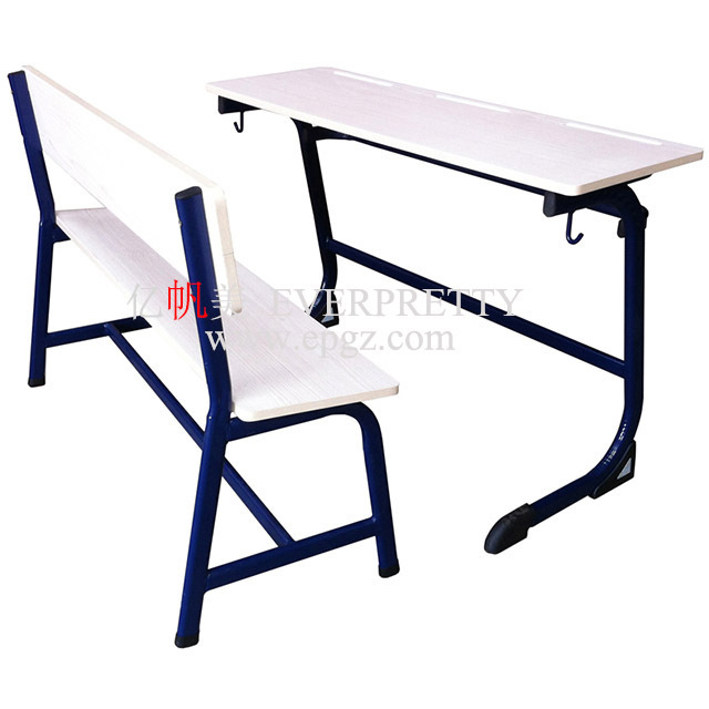 China Supplier Primary Student Double Seats Table with Chairs Preschool 2 Seater School Desk and Chair for Sale