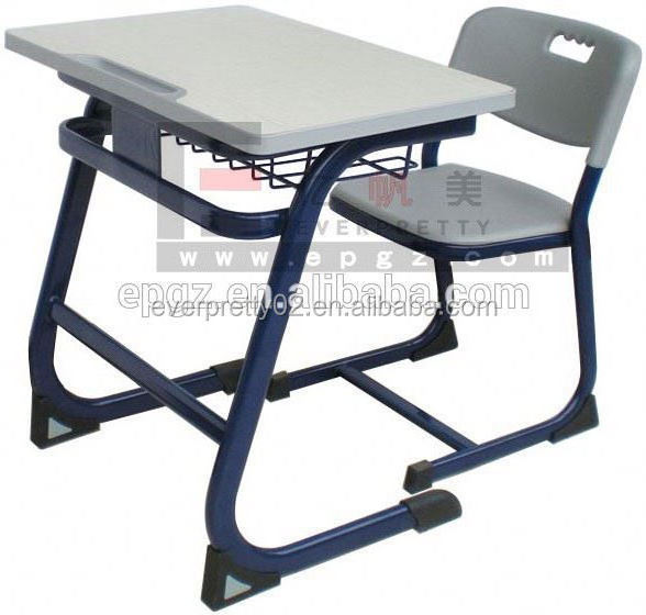 High School Furniture Classroom Chairs and Desks School Student Single Desk and Chair Set