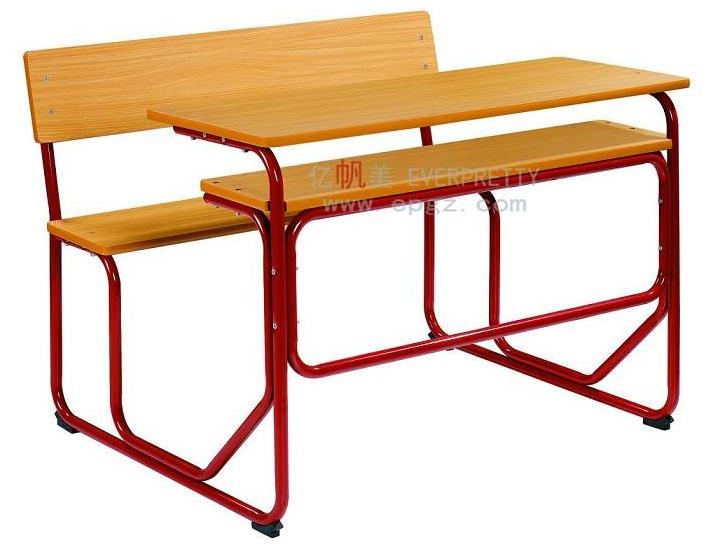 High-quality double seater desk & bench, Africa tender school bench desk, school furniture with metal frame