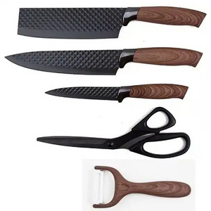 Wholesale Custom Logo Professional Kitchen Knives Set With Plastic Handle