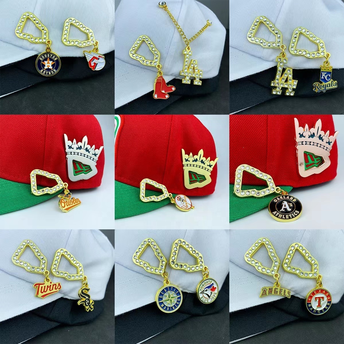 Wholesale metal New Era Hat Pins enamel baseball cap pin antique Mexican club brooch pins stock