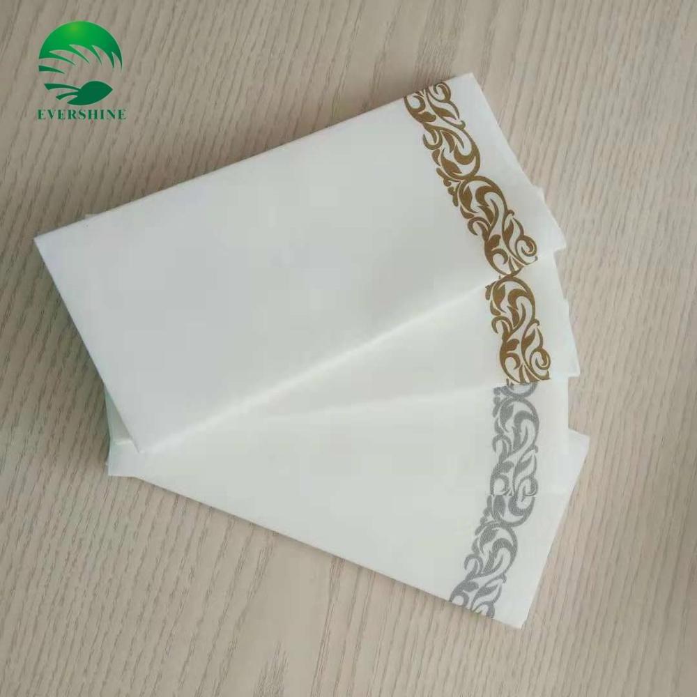 Gold Floral Decorative Disposable Tissue airlaid Paper  Napkins