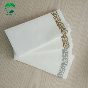 Gold Floral Decorative Disposable Tissue airlaid Paper  Napkins