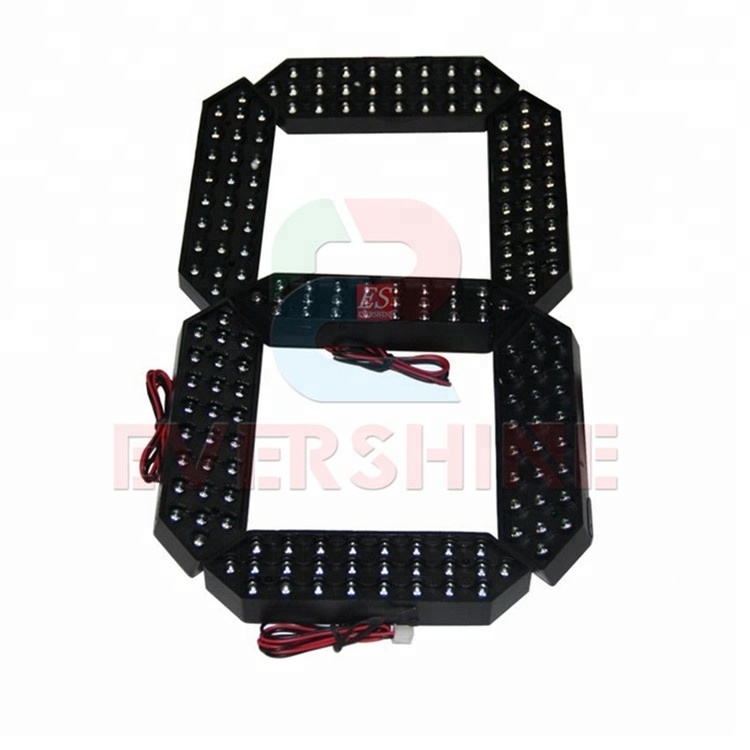 Evershine 12 Inch White Color Digital Numbers Module 7 Segment LED Display For Oil Price LED Signs LED Gas Price Remote Control