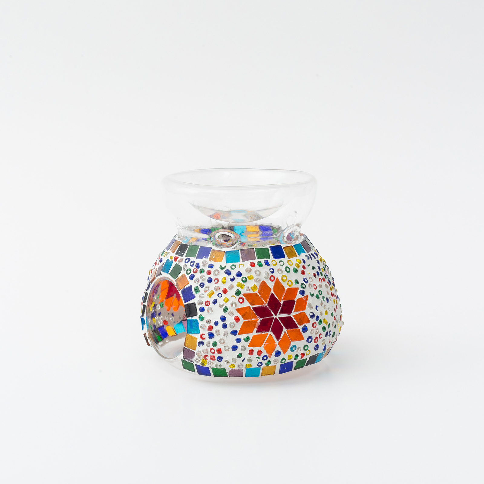 Marrakech Manufacturer Mosaic Glass Essential Oil Burner Tea Light Essential Oils Scented Candle Melts Warmer Wax Burners