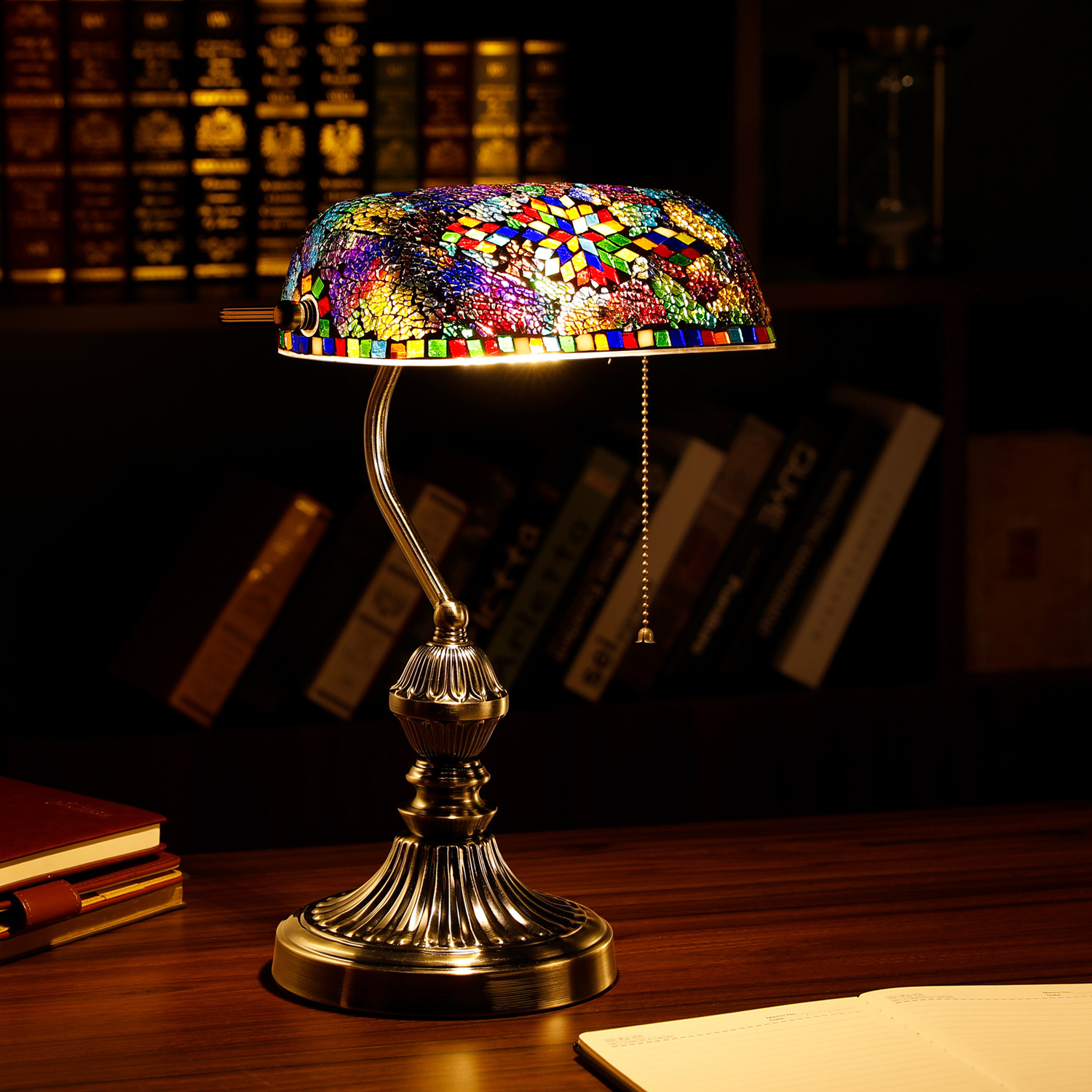 Evershinning Tiffany Style Stained Glass Lamp turkish mosaic Reading Lamps desk lamp