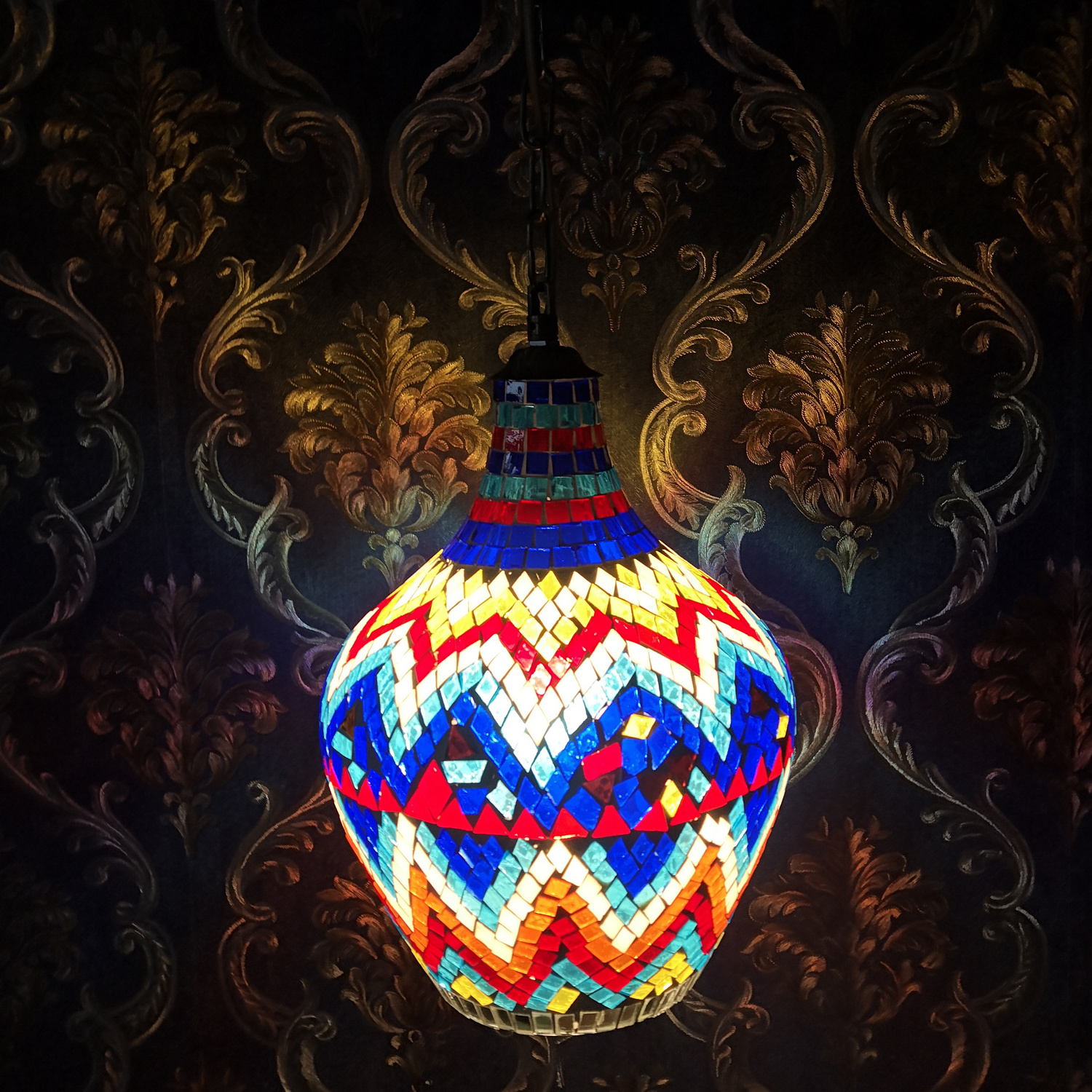 Marrakech Handmade Mosaic Turkish Moroccan Tiffany Style Hanging Ceiling Lamp Chandelier Light Pendant Fixture Lantern