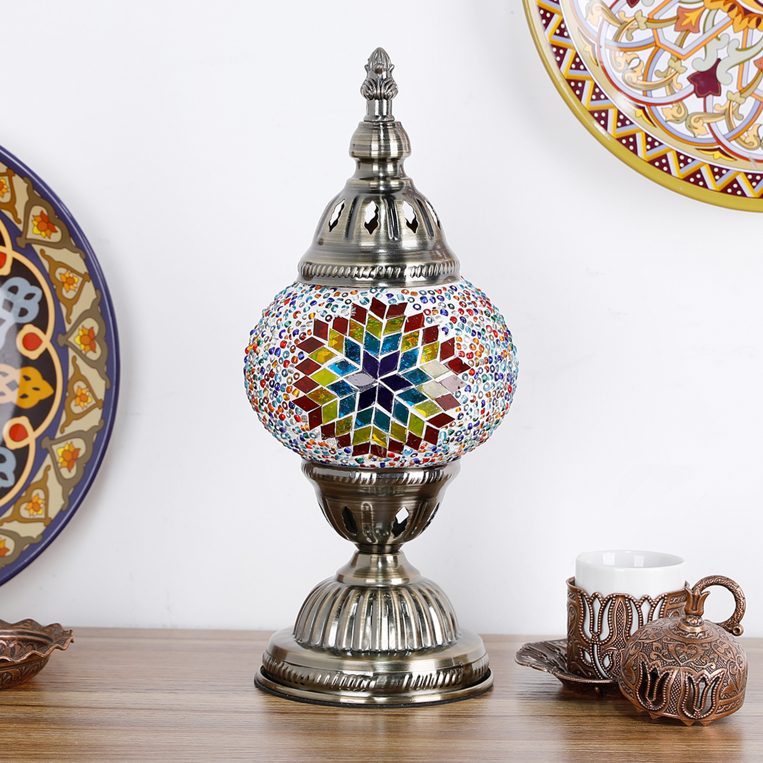 Marrakech Handmade Moroccan Tiffany Vintage Lamp Antique Turkish Lamp with Stained Glass Shade Mosaic Table Lamps