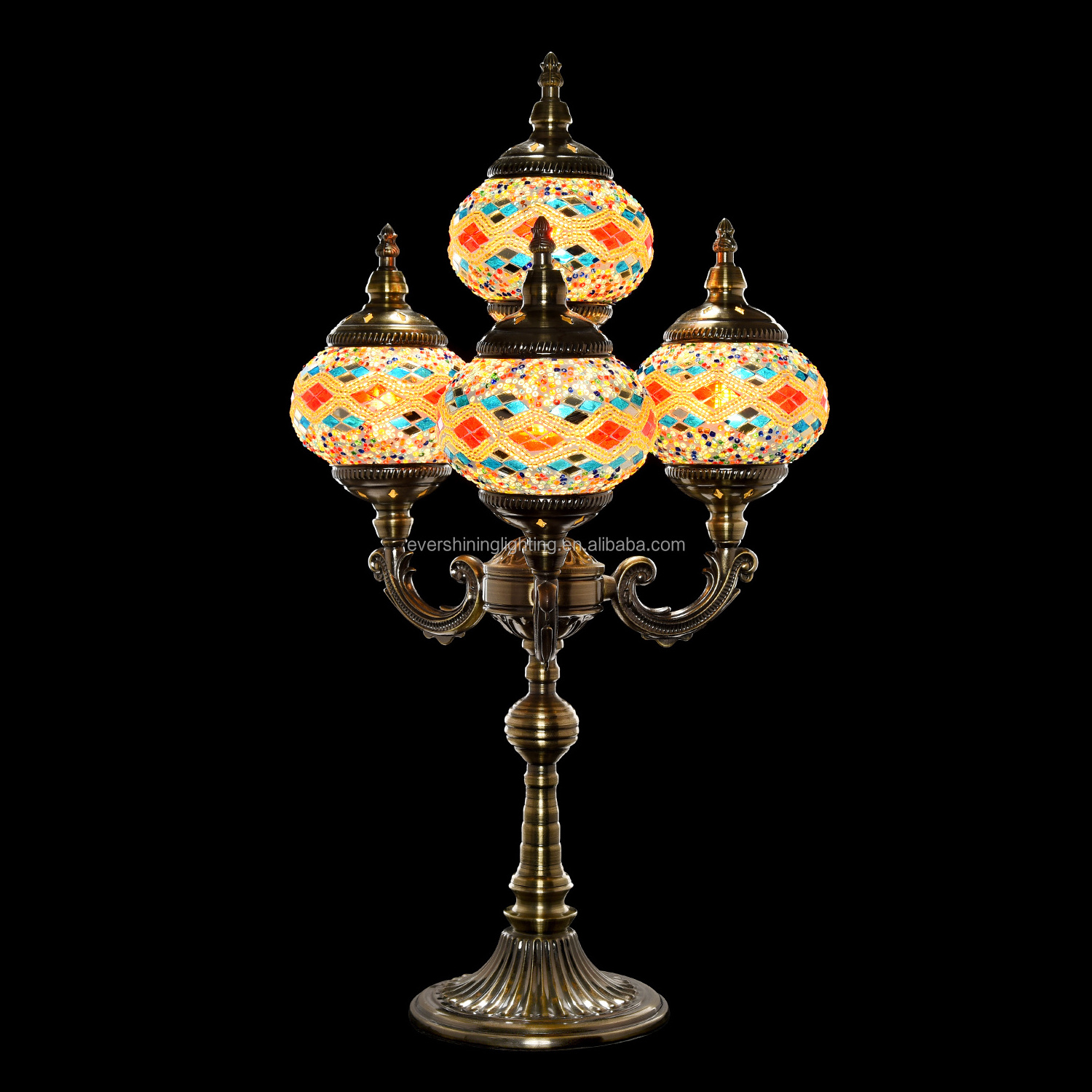 Marrakech Handmade Colorful Turkish Desk Lamp Moroccan Mosaic Stained GLass Table Lamp