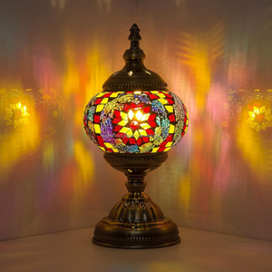 Handmade Vintage Stained Glass Lamp Marrakech Decorative Turkish Mosaic Glass Table Lamp