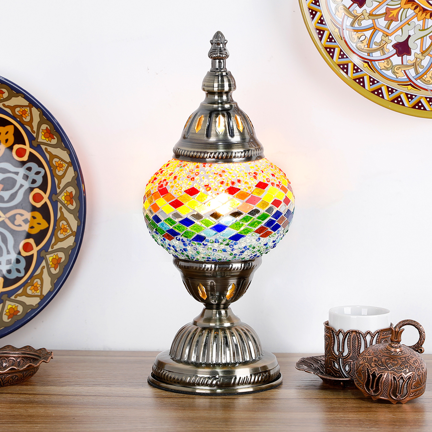 Marrakech Handmade Moroccan Tiffany Vintage Lamp Antique Turkish Lamp with Stained Glass Shade Mosaic Table Lamps