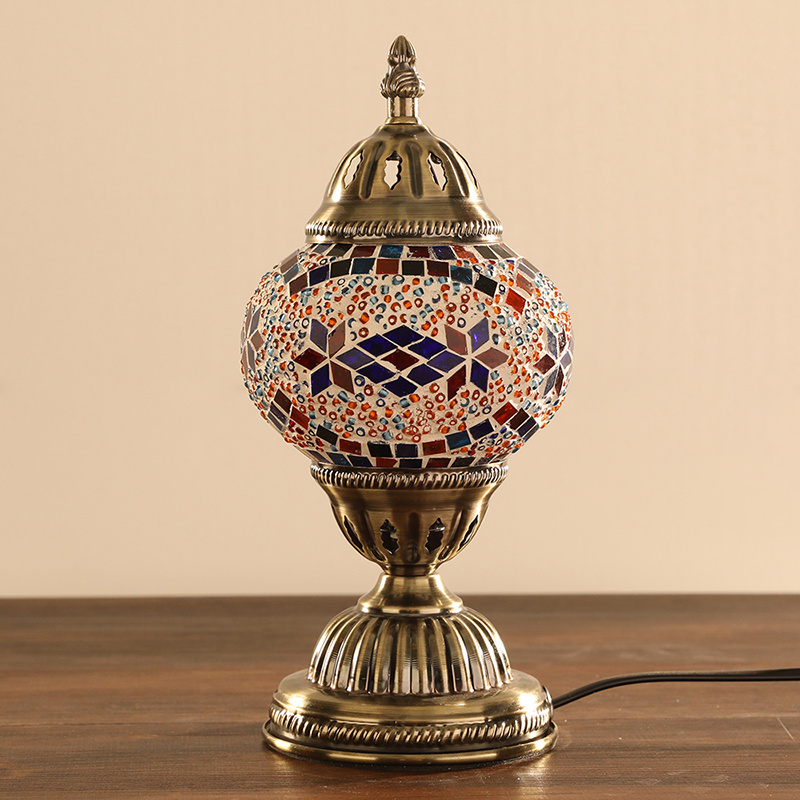 Evershining Impressive Turkish Craft Decorative Glass Mosaic Table Lamp Wholesale YMA400