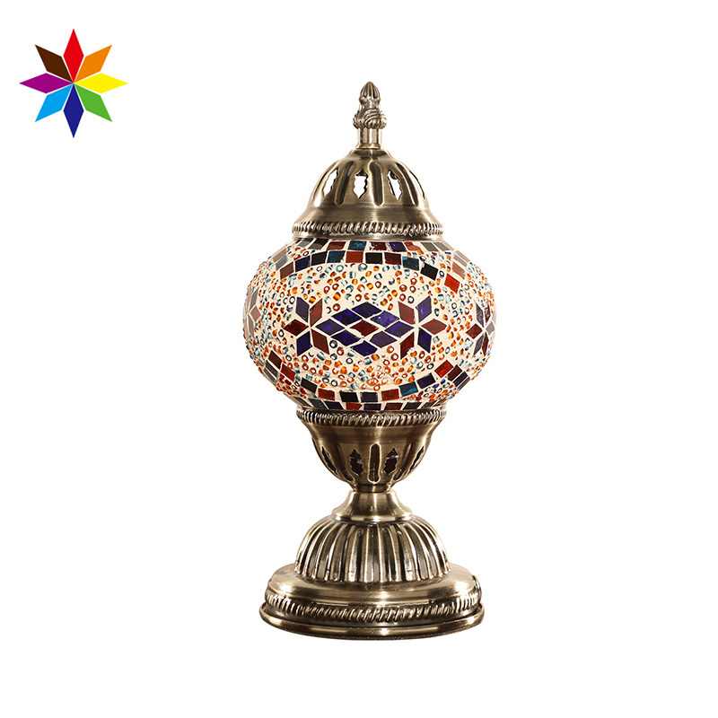 Evershining Impressive Turkish Craft Decorative Glass Mosaic Table Lamp Wholesale YMA400