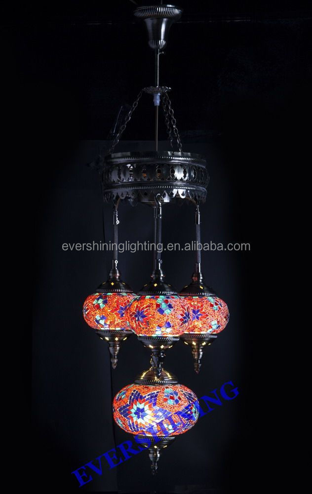 Marrakech Decoration Turkis Hanging Lamp 4 lights Mosaic Hanging Pendant Lamp Turkish Chandelier