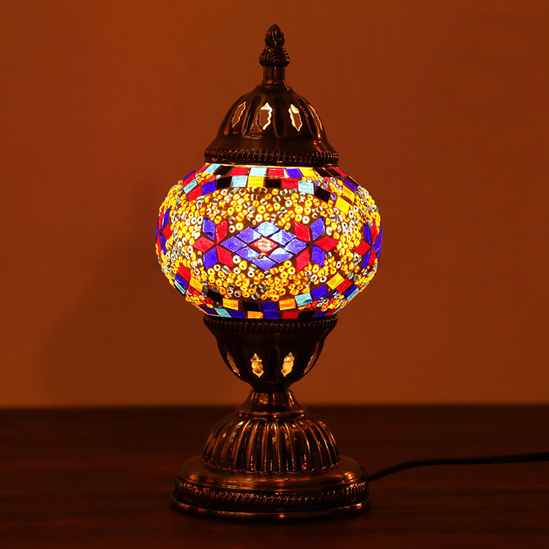 Evershining Impressive Turkish Craft Decorative Glass Mosaic Table Lamp Wholesale YMA400