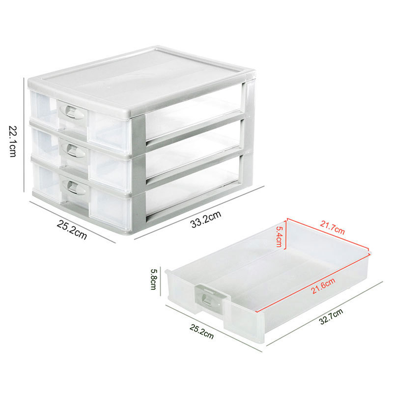 A4 Paper Size  Plastic Office Storage Organizer with Stackable Desktop Drawer