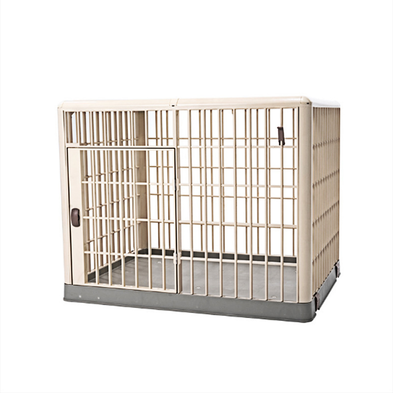 Promotion Newest Small And Medium Animal Dog Cage Resin Plastic Not Rust with Cover Dog House w Wheels Carrier Pet Cages