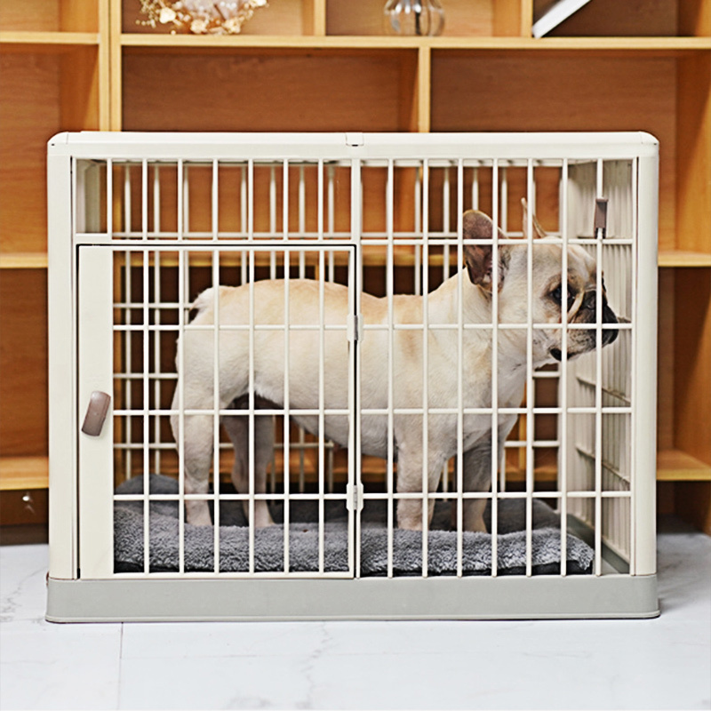 Promotion Newest Small And Medium Animal Dog Cage Resin Plastic Not Rust with Cover Dog House w Wheels Carrier Pet Cages