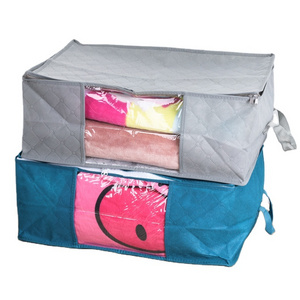 Wholesale Non Woven Folding Large Capacity Storage Bag Quilt Blanket Clothes Wardrobe Collapsible Fabric storage boxes & bins