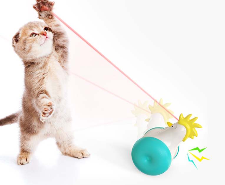 Automatic Rotating Catch Light Training Tumbler Interactive Laser Cat Toy Chicken Shape Cat Laser Pet