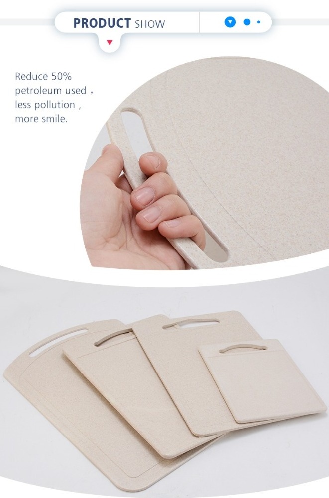 Eco-friendly kitchen avirulent insipidity rice husk cutting board plastic kitchen cutting board