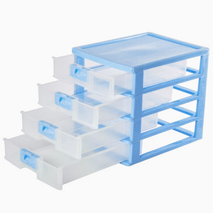 A4 Filing Cabinet 4 Tier Plastic Clear Office Storage Drawer Organizer storage box parts cabinet