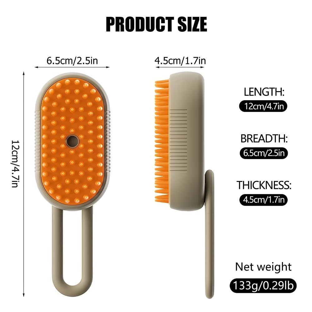 3 in 1 Rechargeable Pet Dog Hair Grooming Comb Automatic Self Cleaning Cat Brush Misty with Massage Spray Cat Steam Brush