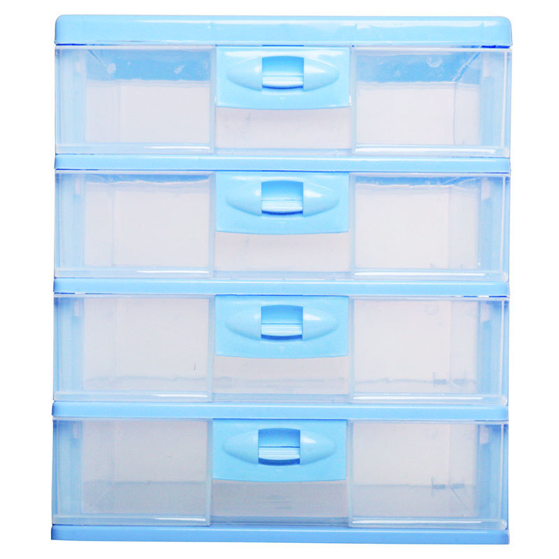 A4 Filing Cabinet 4 Tier Plastic Clear Office Storage Drawer Organizer storage box parts cabinet