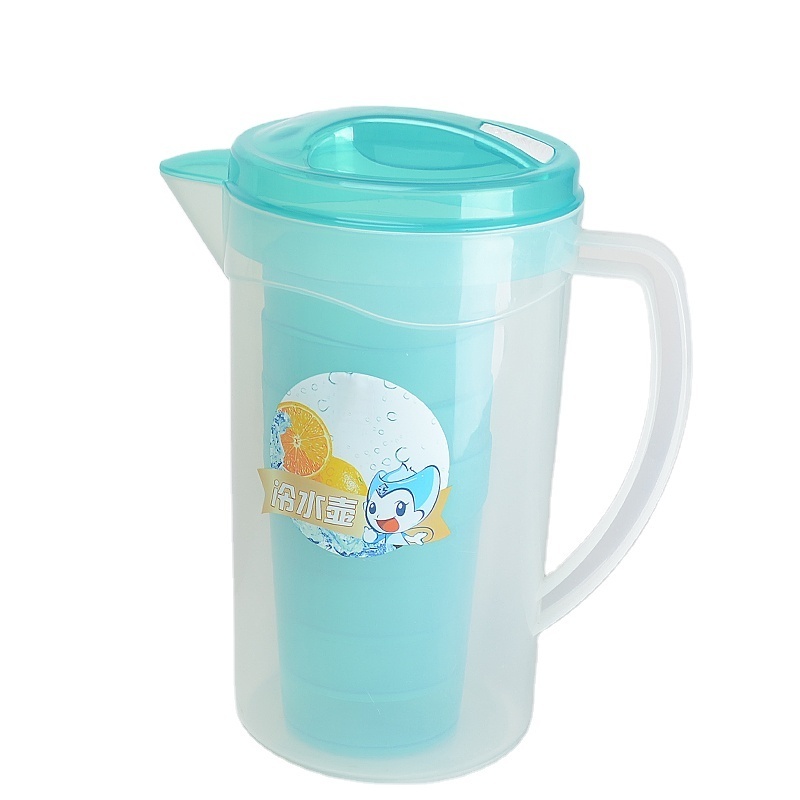 High quality wholesale 1500 ML PP Plastic Ice Tea Kettle Jug Beverage Jar Water Plastic Pitcher Set Japanese Kettle