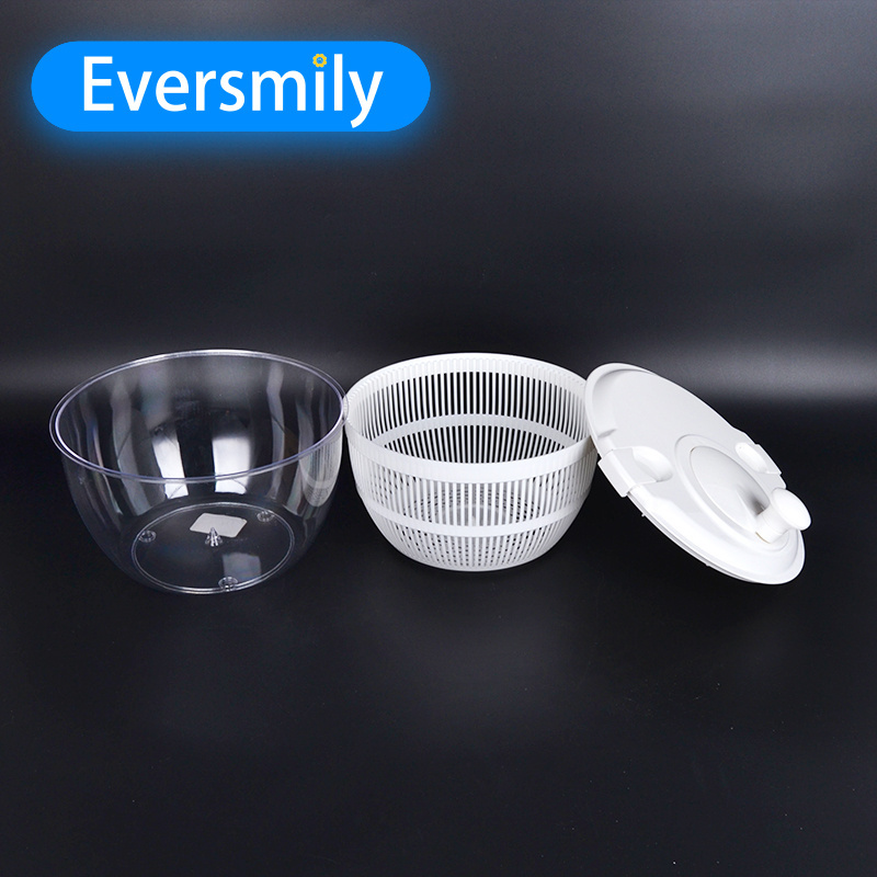 Manual Vegetable and Fruit Washer Dryer Spinner With Handle & Locking Lid Plastic Salad Spinner 2023 Kitchen Utensils