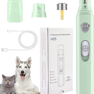 LED Light USB Charging Electric Dog Nail Grinders Pet Nail Trimmer Paws Grooming Tools for Dogs Cats