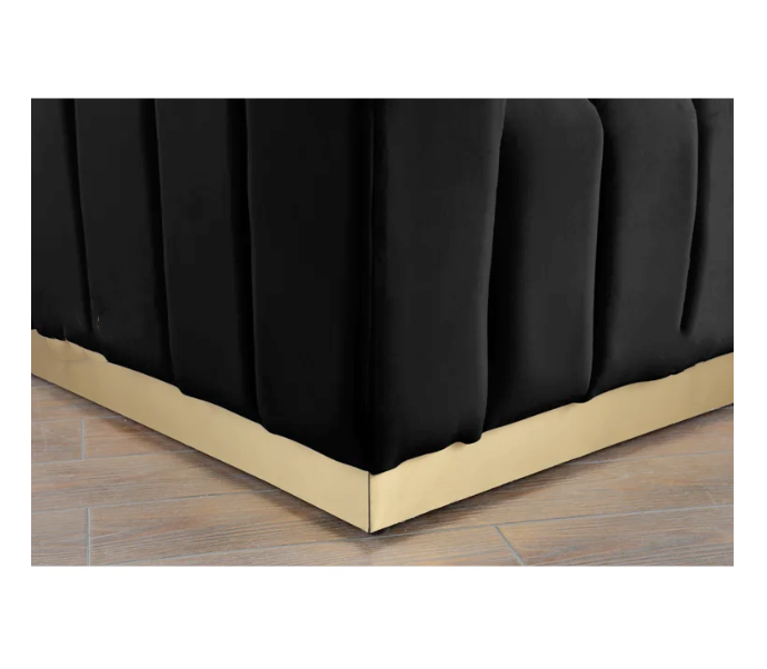 Luxury Modern design Black Velvet Gold Metal Frame Upholstery modular corner Event Sofa for Party