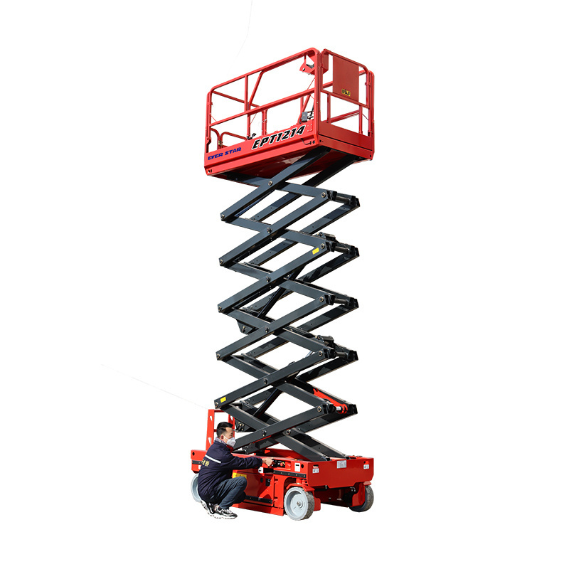 Self-propelled Wheelchair mobile hydraulic scissors lift platform for glass cleaning scissor lift