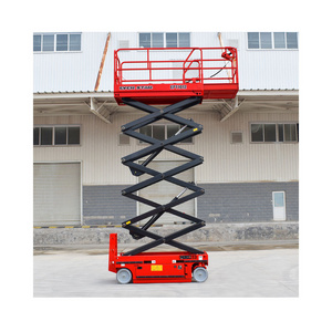 Height 4-16M Hydraulic Automatic Battery Powered Scissor Lift Electric Lifting Scaffold