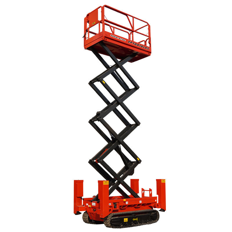 Lifting Height 10m 12m 16m 18m mobile self propelled rough terrain Tracked scissor lift for industrial