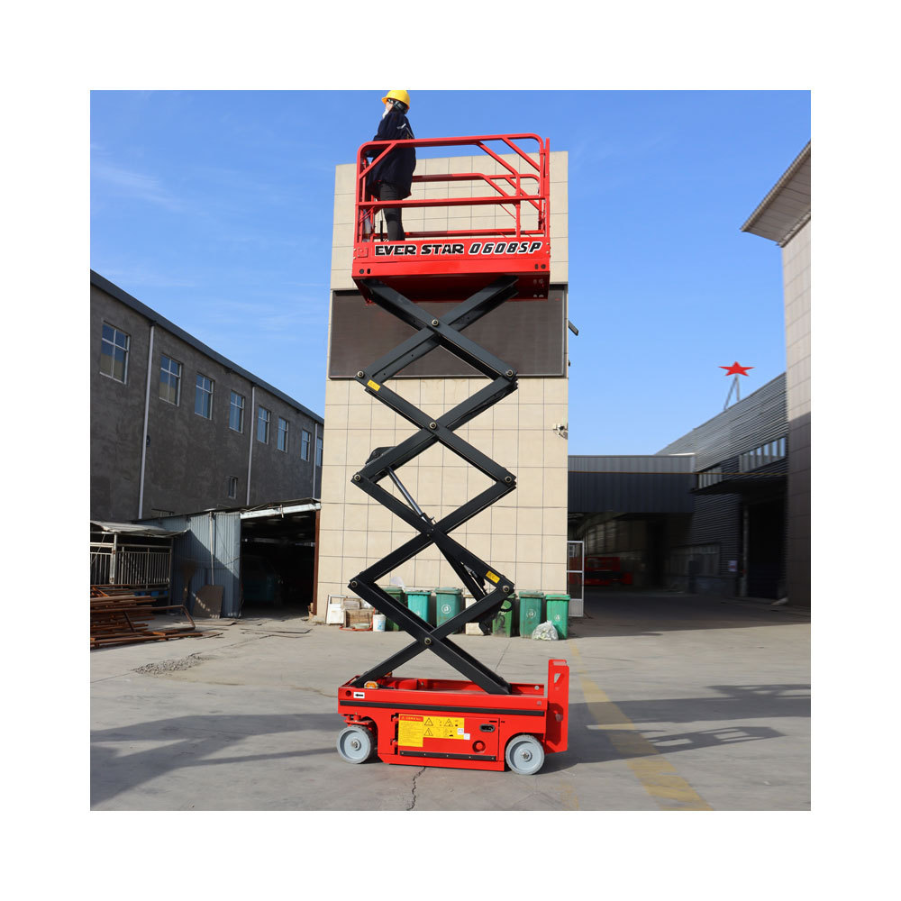 Height 4-16M Hydraulic Automatic Battery Powered Scissor Lift Electric Lifting Scaffold