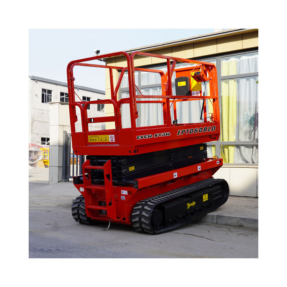 Lifting Height 10m 12m 16m 18m mobile self propelled rough terrain Tracked scissor lift for industrial