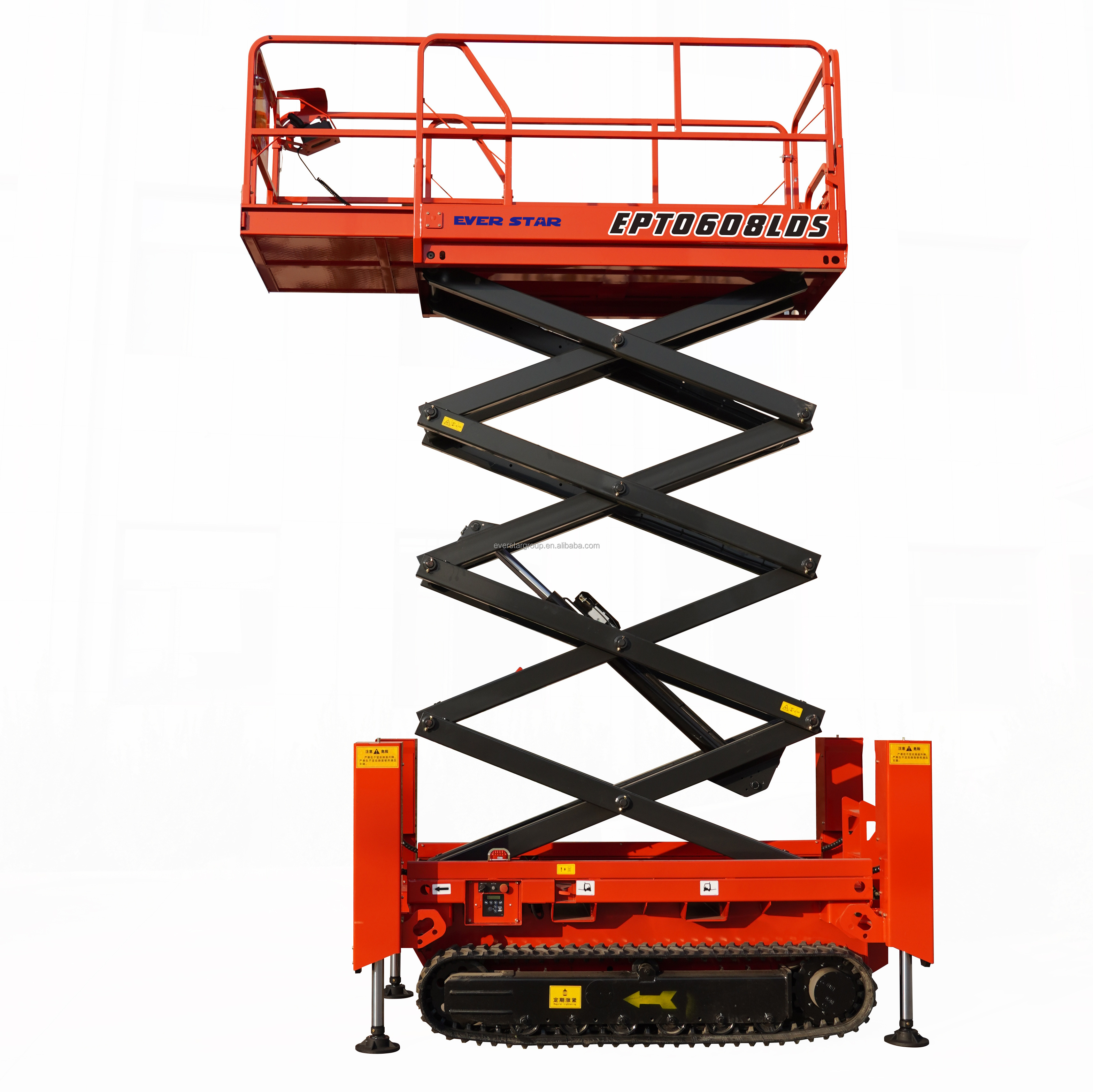 Lifting Height 10m 12m 16m 18m mobile self propelled rough terrain Tracked scissor lift for industrial