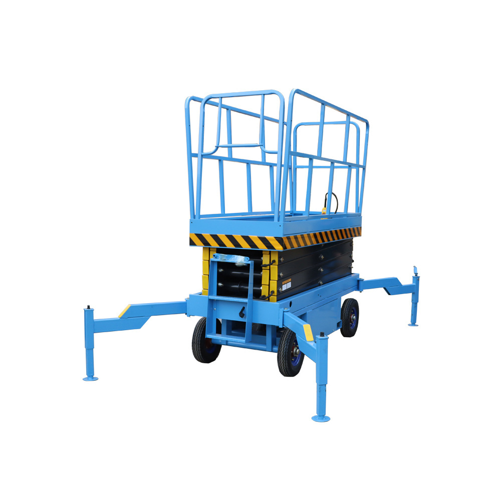 Wheeled 8 m 10 m  Aerial Skylift , Mobile Lifter Scaffolding Electric Hydraulic Scissor Lift