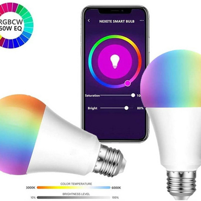 Tuya Smart Charge RGB A60 Music Led Light Bulb, Alexa Google Home app Control 7W 10W LED  Smart Bulb