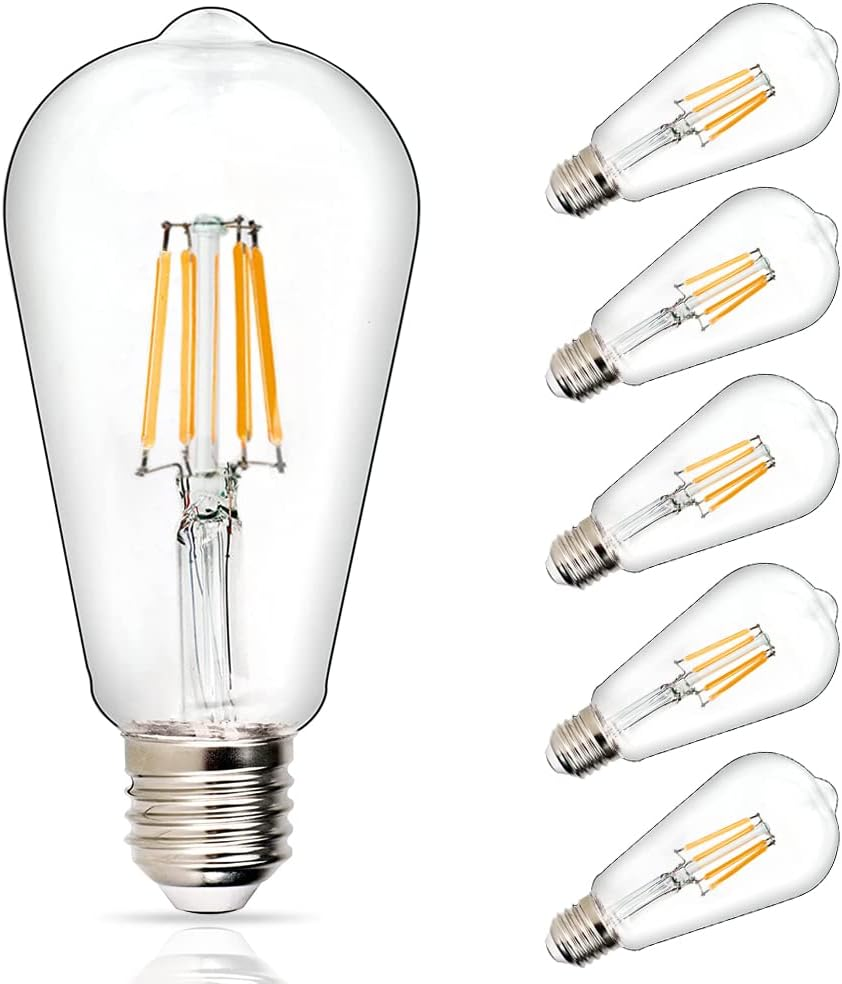 360 Degree 4W 6W 8W 10W 12W High Quality Warm White String Lighting Replacement LED Filament Bulbs Vintage Edison Lamp