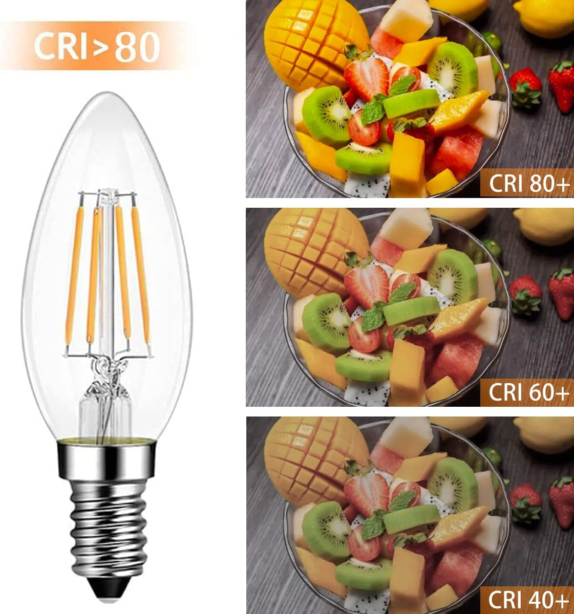 led long filament bulb bayonet Edison Screw Candle Bulb high power led filament bulb for Decoration vintage