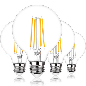 Wholesale G125 Globe ERP Clear Amber glass e27 retro Antique vintage decorative retro led edison filament bulb