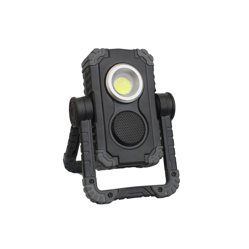 360 Rotation 2 COB LED Folding 15W COB LED+5W sound 18650 Li-Battery LED Rechargeable Work Light